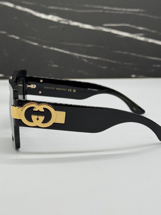 NEW GUCCI GG1688S 001 SUNGLASSES BLACK WOMEN EYEWEAR - Picture 6 of 10